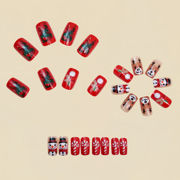 12 Sizes-24 Pcs Press On Nails Y1595