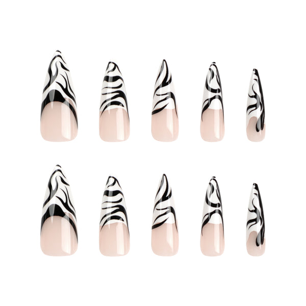 12 Sizes-24 Pcs Press On Nails JP2820