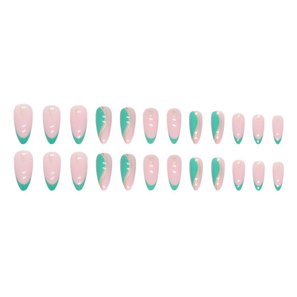 12 Sizes-24 Pcs Press On Nails W886