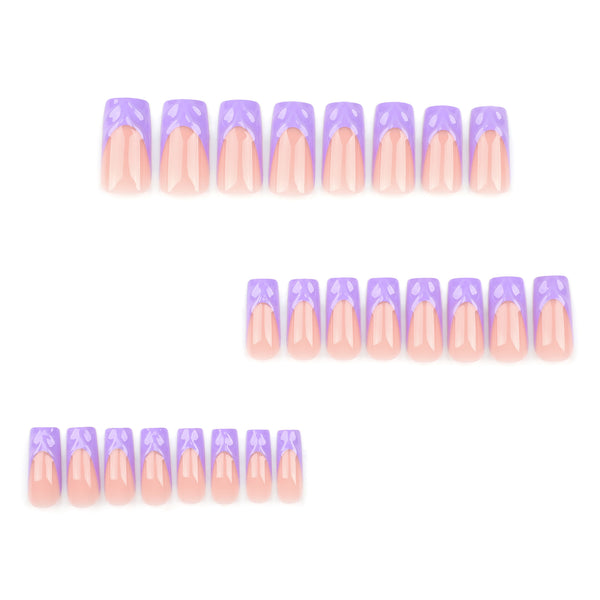 12 Sizes-24 Pcs Press On Nails DIY27