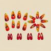 12 Sizes-24 Pcs Press On Nails Y1562