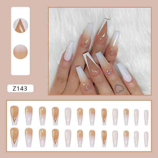 12 Sizes-24 Pcs Press On Nails Z143