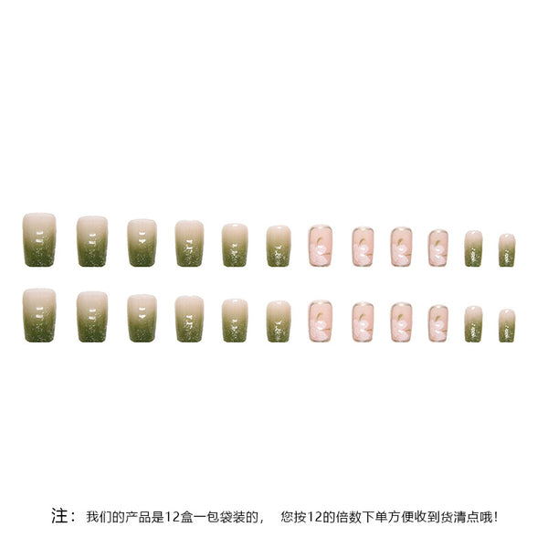 12 Sizes-24 Pcs Press On Nails R754