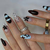 12 Sizes-24 Pcs Press On Nails C1351