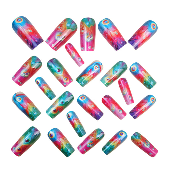 12 Sizes-24 Pcs Press On Nails Y1639