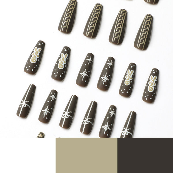 12 Sizes-24 Pcs Press On Nails JP1907
