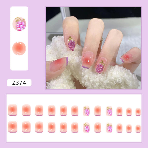 12 Sizes-24 Pcs Press On Nails Z374