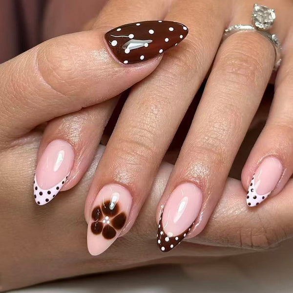 12 Sizes-24 Pcs Press On Nails C1225