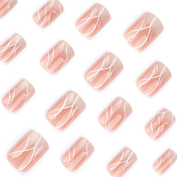12 Sizes-24 Pcs Press On Nails JP3643