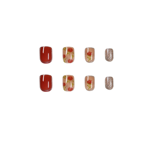 12 Sizes-24 Pcs Press On Nails JP1215