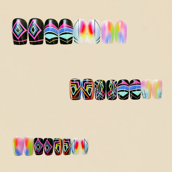 12 Sizes-24 Pcs Press On Nails Y571