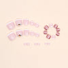12 Sizes-24 Pcs Press On Nails F076