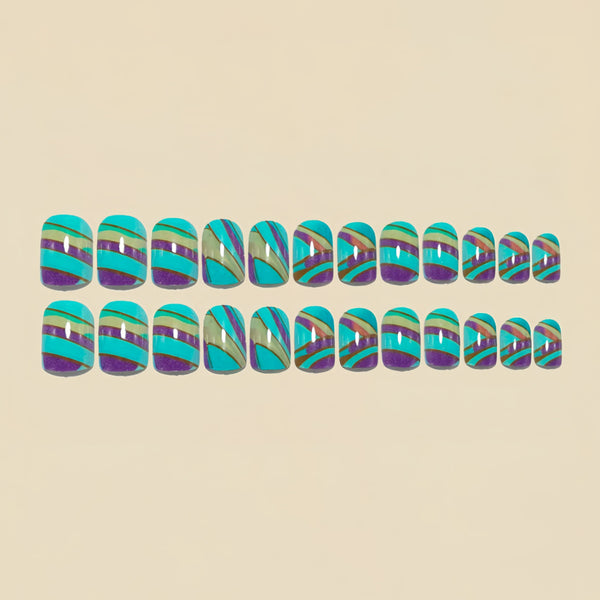 12 Sizes-24 Pcs Press On Nails Y1741