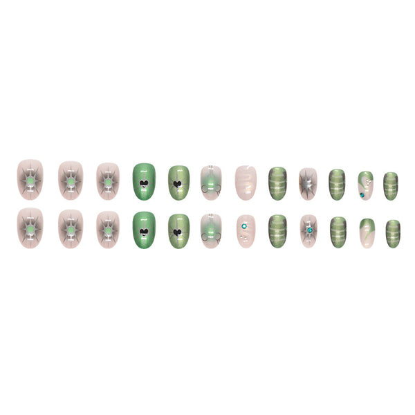 12 Sizes-24 Pcs Press On Nails Z808