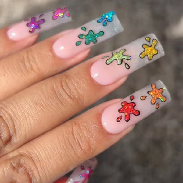 12 Sizes-24 Pcs Press On Nails G004