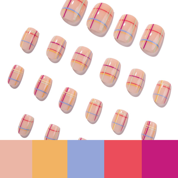 12 Sizes-24 Pcs Press On Nails JP4413
