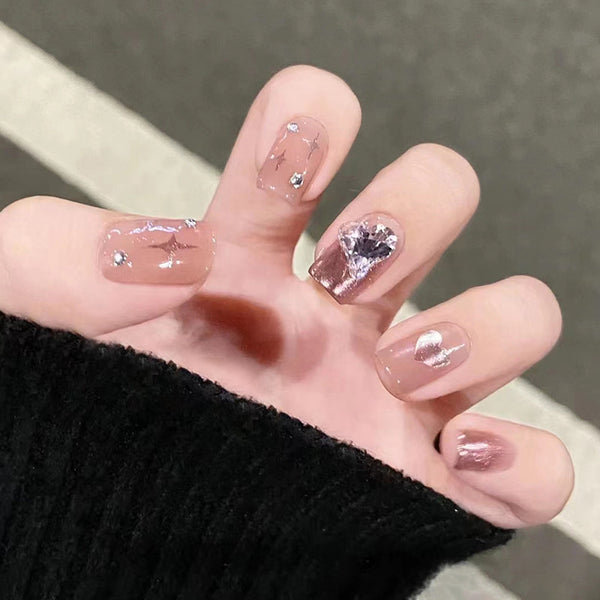 12 Sizes-24 Pcs Press On Nails Z489