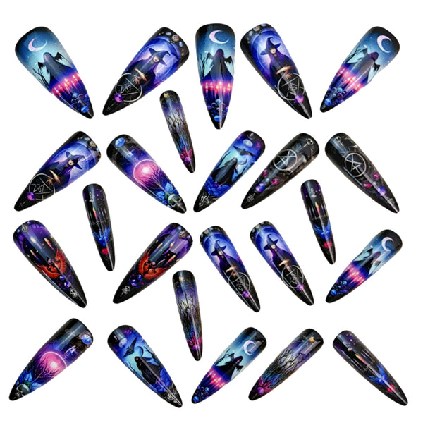 12 Sizes-24 Pcs Press On Nails Y1140