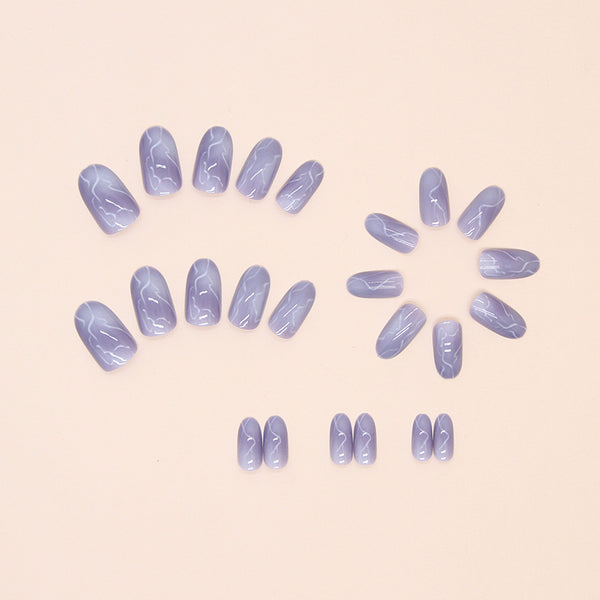 12 Sizes-24 Pcs Press On Nails W1553