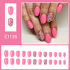12 Sizes-24 Pcs Press On Nails C1156