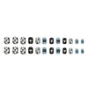 12 Sizes-24 Pcs Press On Nails R778