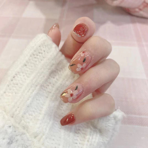 12 Sizes-24 Pcs Press On Nails JP1106