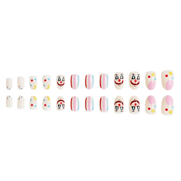 12 Sizes-24 Pcs Press On Nails C221