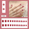 12 Sizes-24 Pcs Press On Nails R201