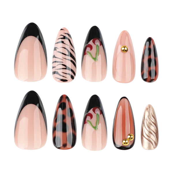 12 Sizes-24 Pcs Press On Nails JP3789