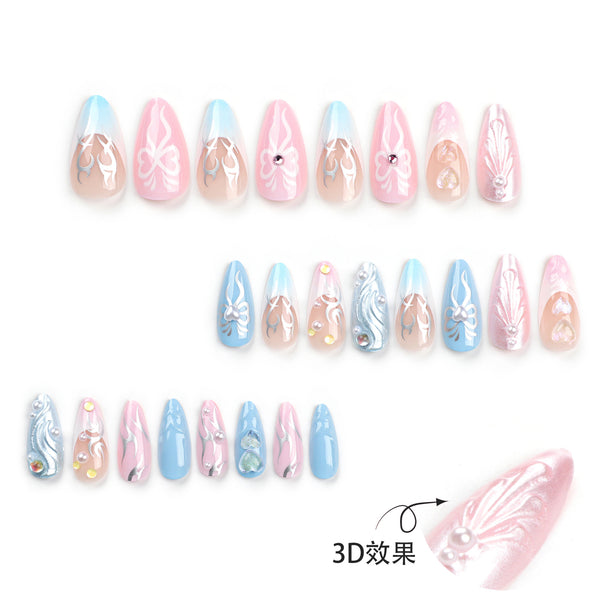 12 Sizes-24 Pcs Press On Nails JP2949