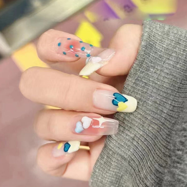 12 Sizes-24 Pcs Press On Nails Z597