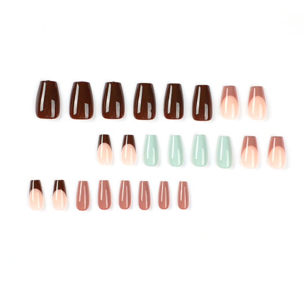 12 Sizes-24 Pcs Press On Nails JP2017