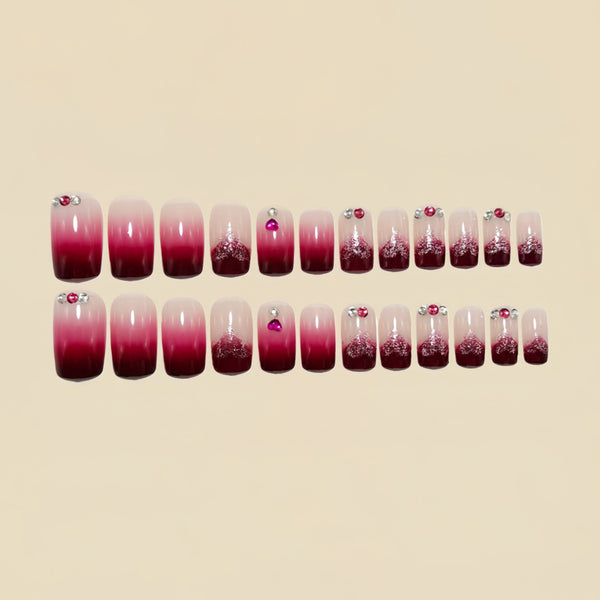 12 Sizes-24 Pcs Press On Nails Y1527