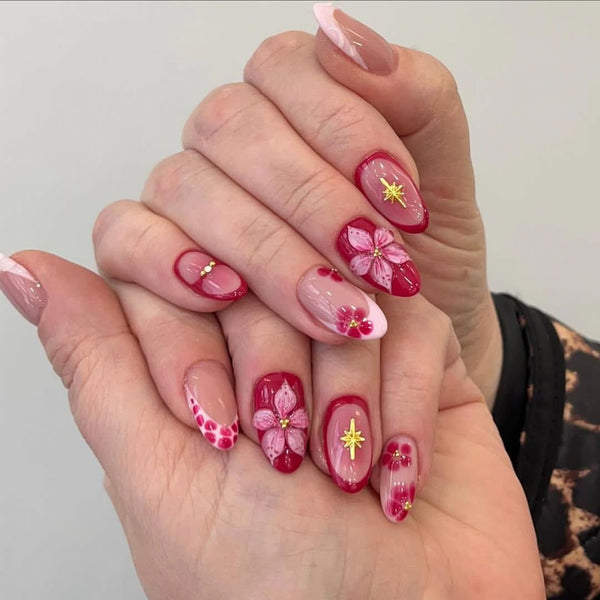 12 Sizes-24 Pcs Press On Nails JP4482