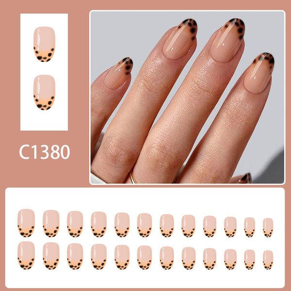 12 Sizes-24 Pcs Press On Nails C1380