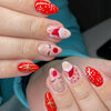 12 Sizes-24 Pcs Press On Nails Y1277
