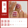 12 Sizes-24 Pcs Press On Nails C1017