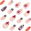 12 Sizes-24 Pcs Press On Nails JP4041