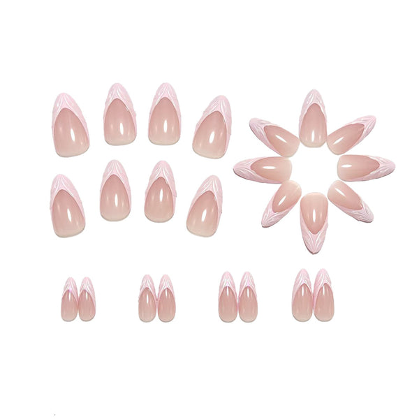 12 Sizes-24 Pcs Press On Nails Y1814