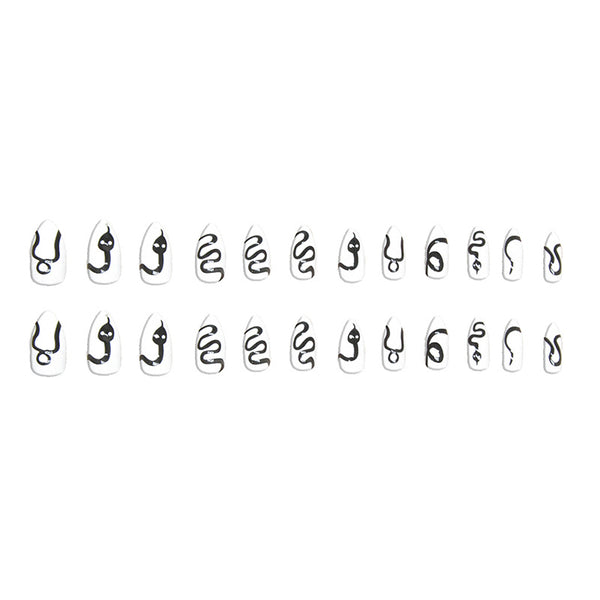12 Sizes-24 Pcs Press On Nails W317