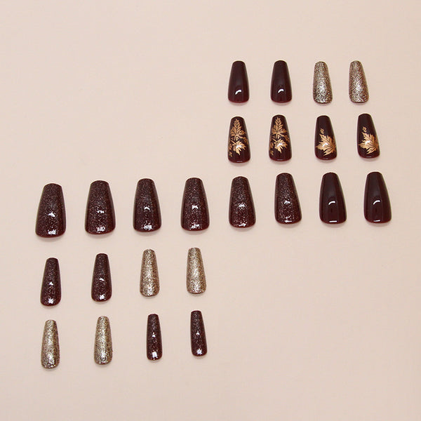 12 Sizes-24 Pcs Press On Nails W1836