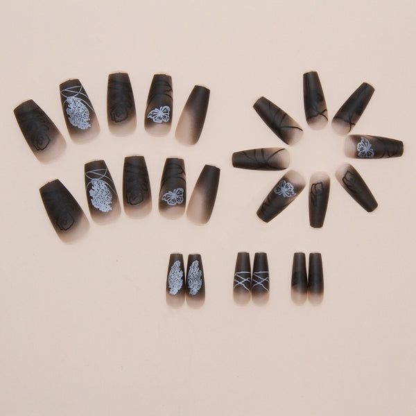12 Sizes-24 Pcs Press On Nails W027