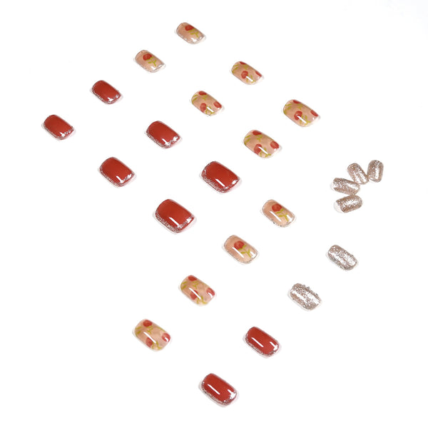 12 Sizes-24 Pcs Press On Nails JP1215