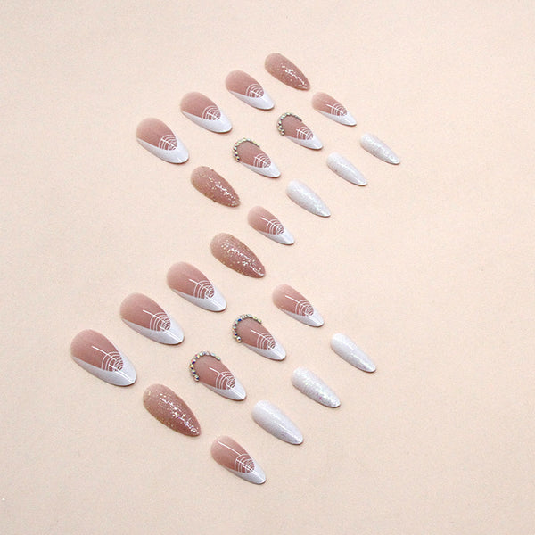 12 Sizes-24 Pcs Press On Nails Z747