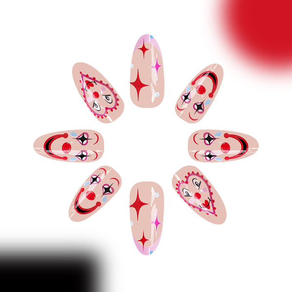 12 Sizes-24 Pcs Press On Nails C438