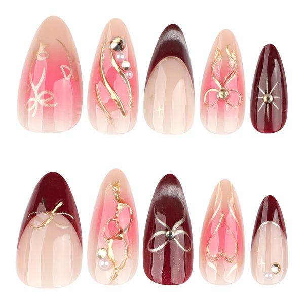 12 Sizes-24 Pcs Press On Nails JP4072