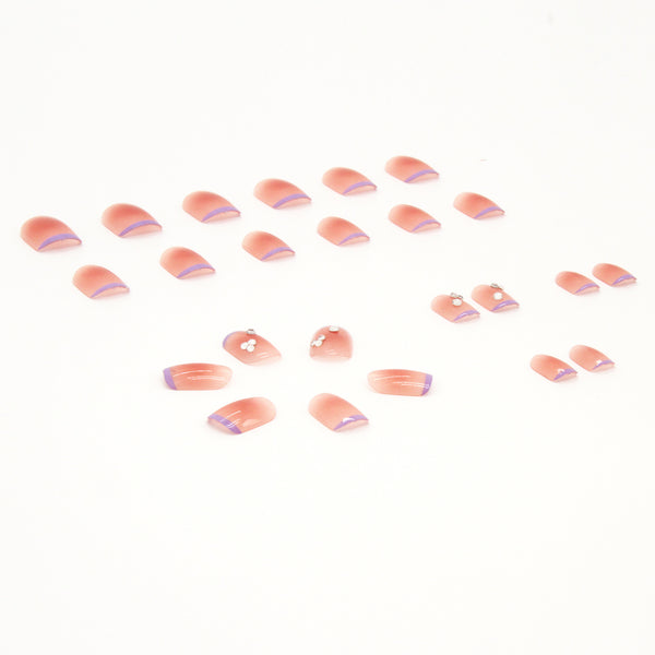 12 Sizes-24 Pcs Press On Nails Z213