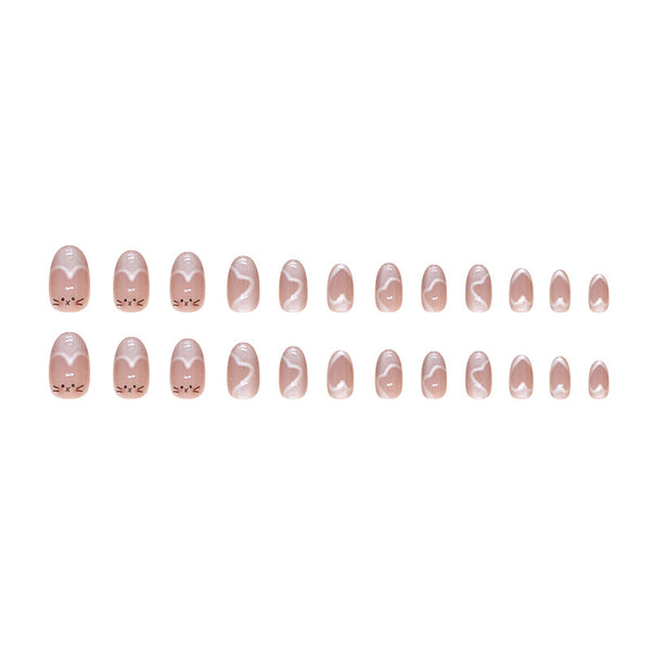 12 Sizes-24 Pcs Press On Nails MY035