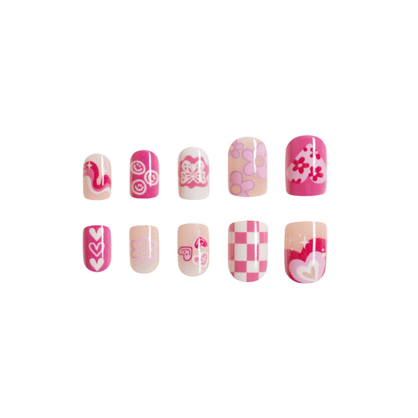 12 Sizes-24 Pcs Press On Nails C252
