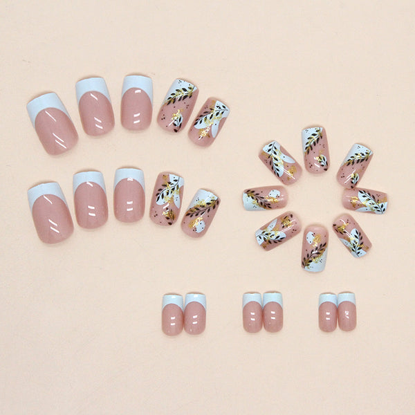 12 Sizes-24 Pcs Press On Nails W605